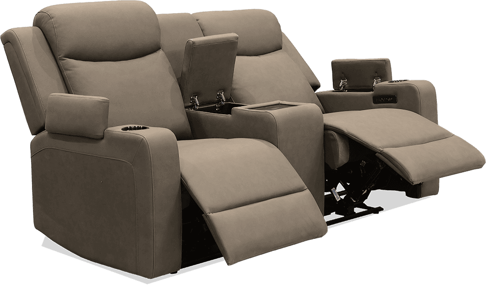 Raven Rhino 2 Seater Lounge With 2 Built In Power Recliners