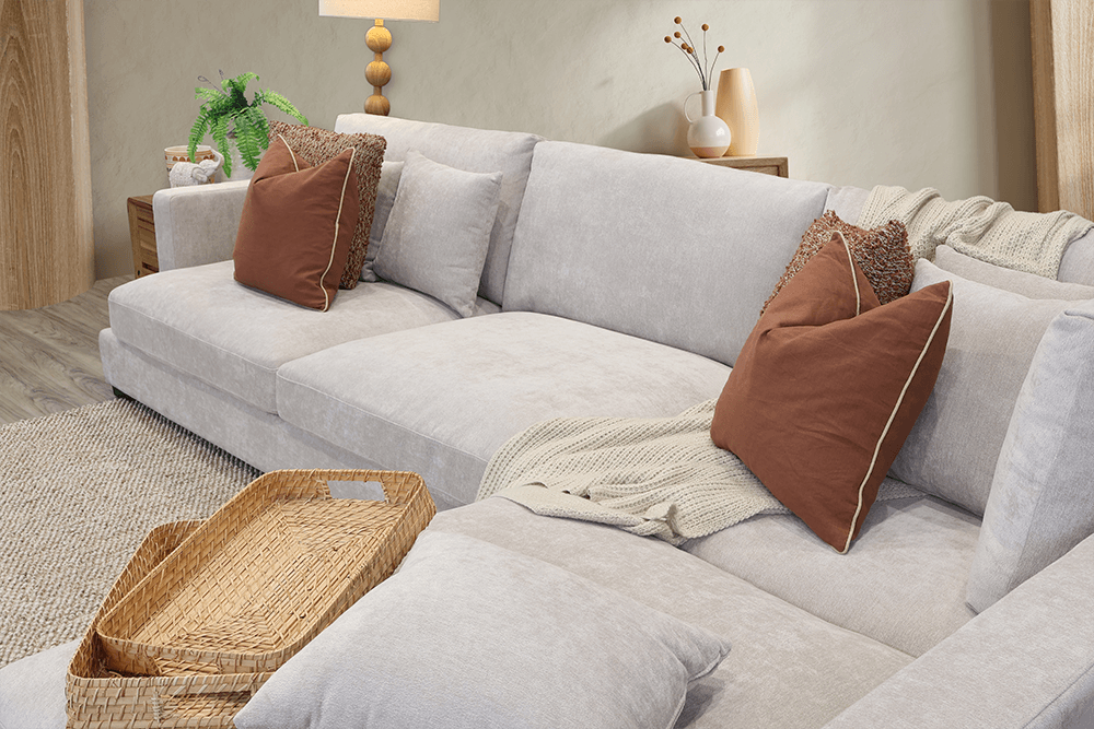 Connie Hug 3 Seater Lounge With Right Hand Chaise