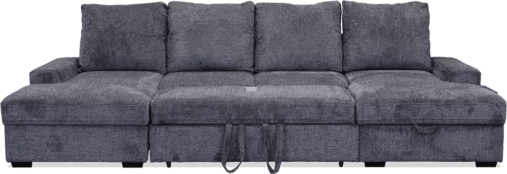 Jonty Soft Weave 4 Seater Lounge With Inbuilt Sofa bed