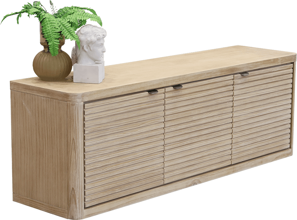 Orlando Pine/MDF 3 Door TV/DVD Unit