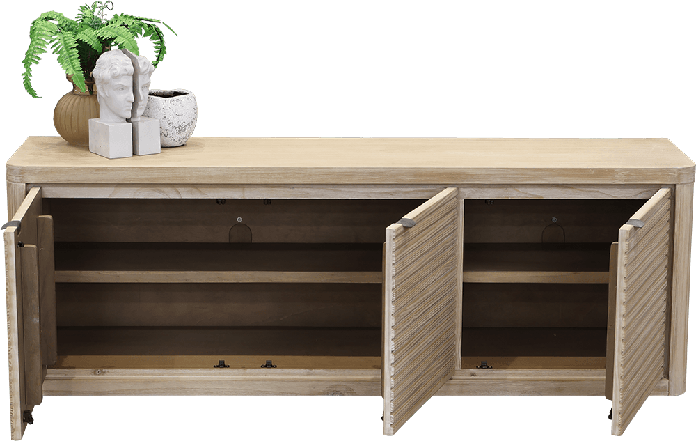 Orlando Pine/MDF 3 Door TV/DVD Unit