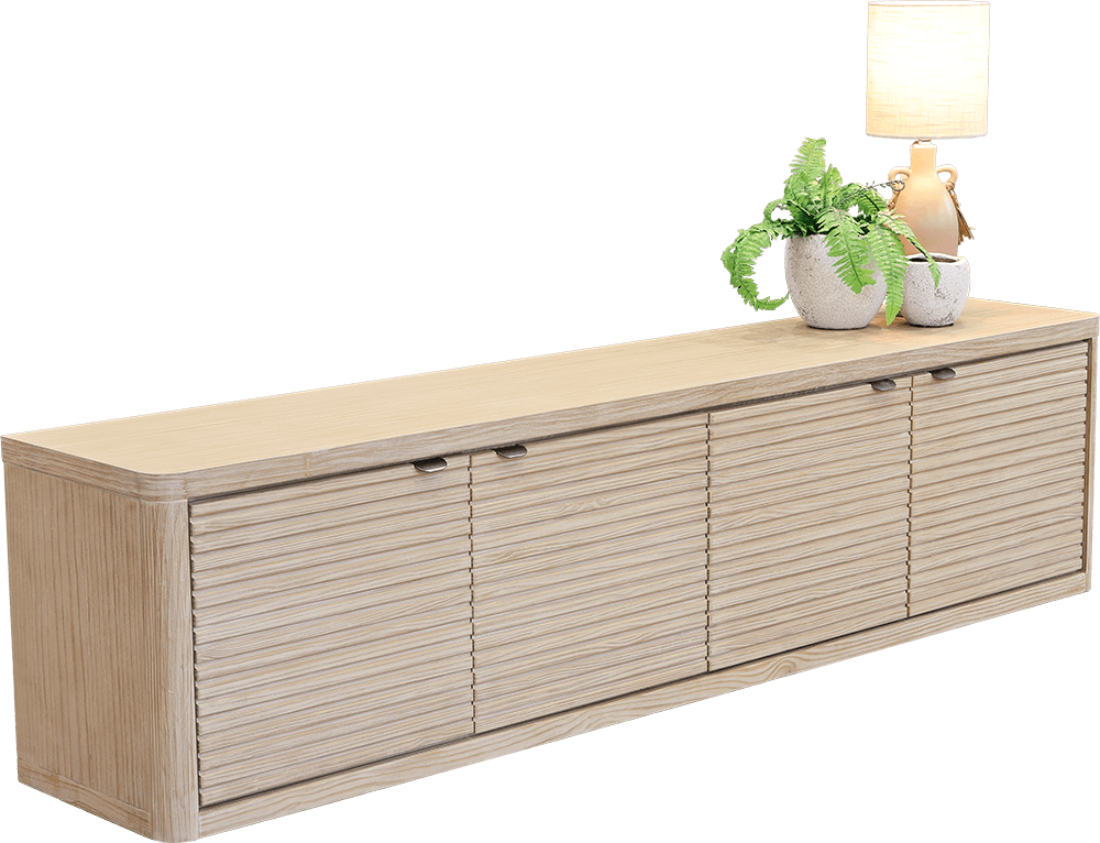 Orlando Pine/MDF 4 Door TV/DVD Unit