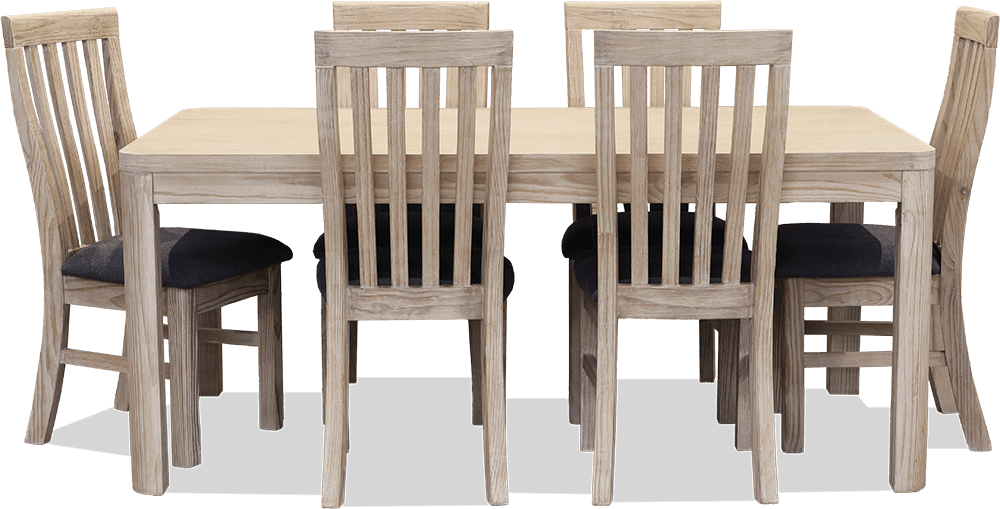 Orlando Pine/MDF 7 Piece Dining Suite