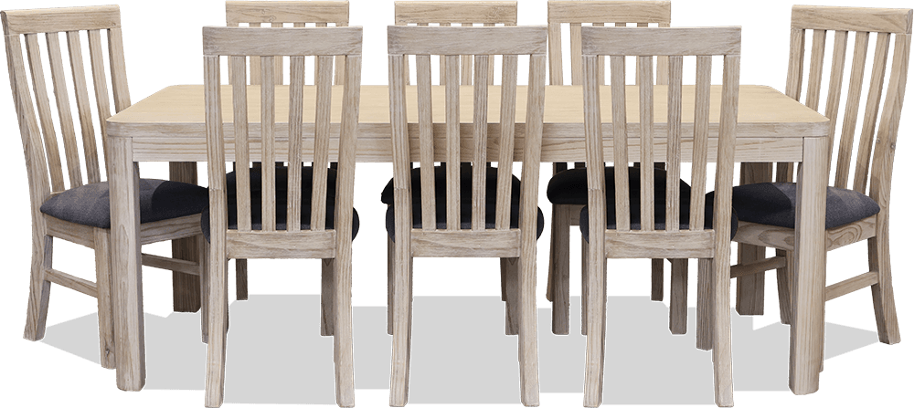 Orlando Pine/MDF 9 Piece Dining Suite