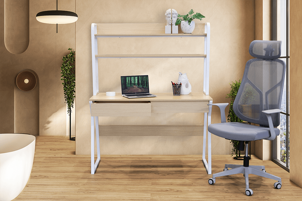 Kyra Melamine/Powdercoated Computer Desk