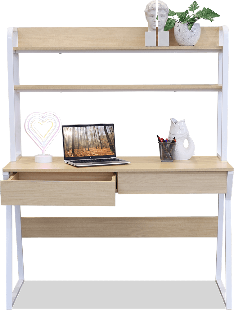 Kyra Melamine/Powdercoated Computer Desk