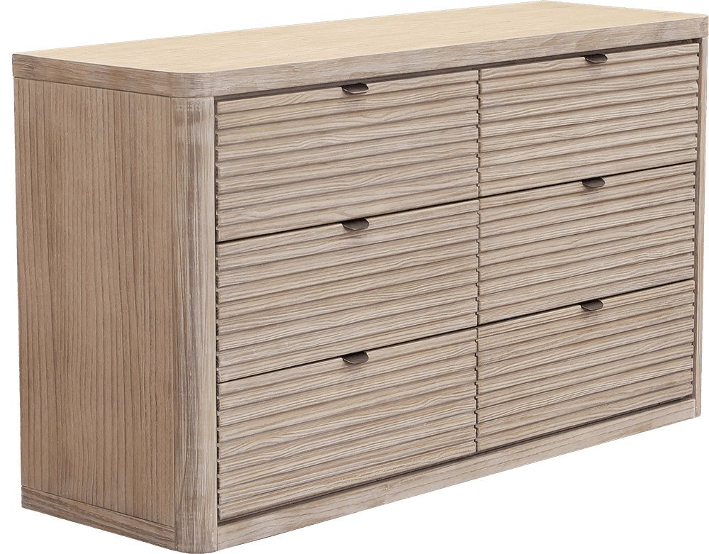 Orlando Pine/MDF 6 Drawer Dresser