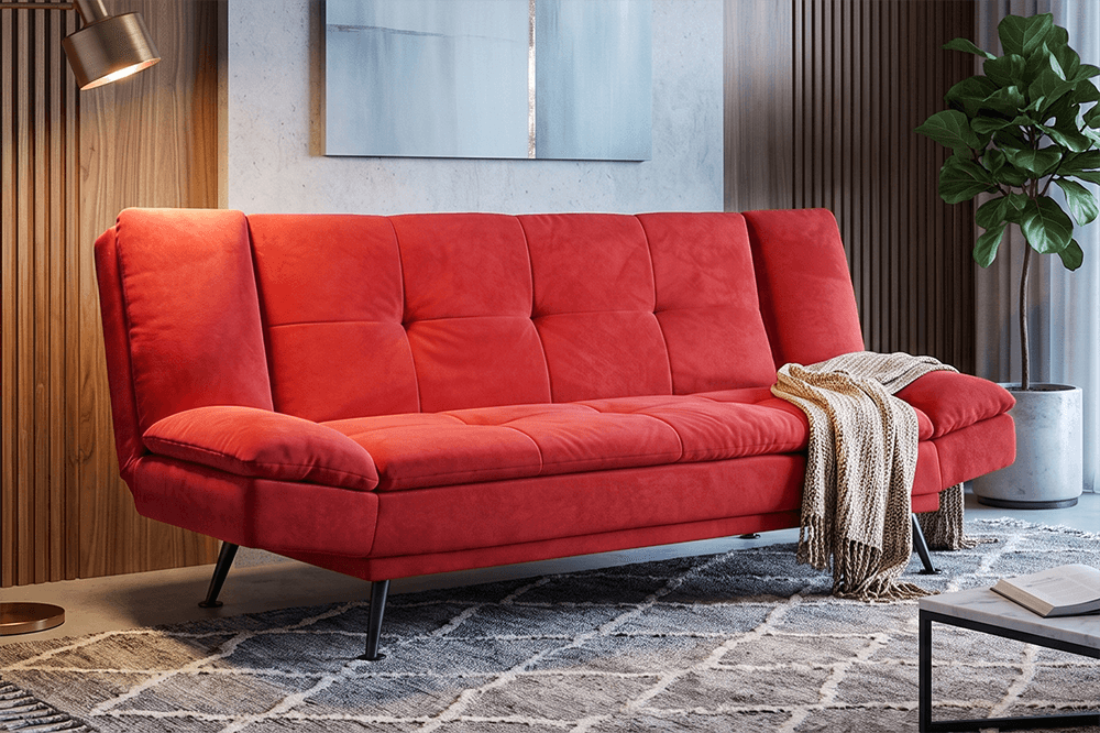 Havana Woven Plush 2 Seater Sofa Bed