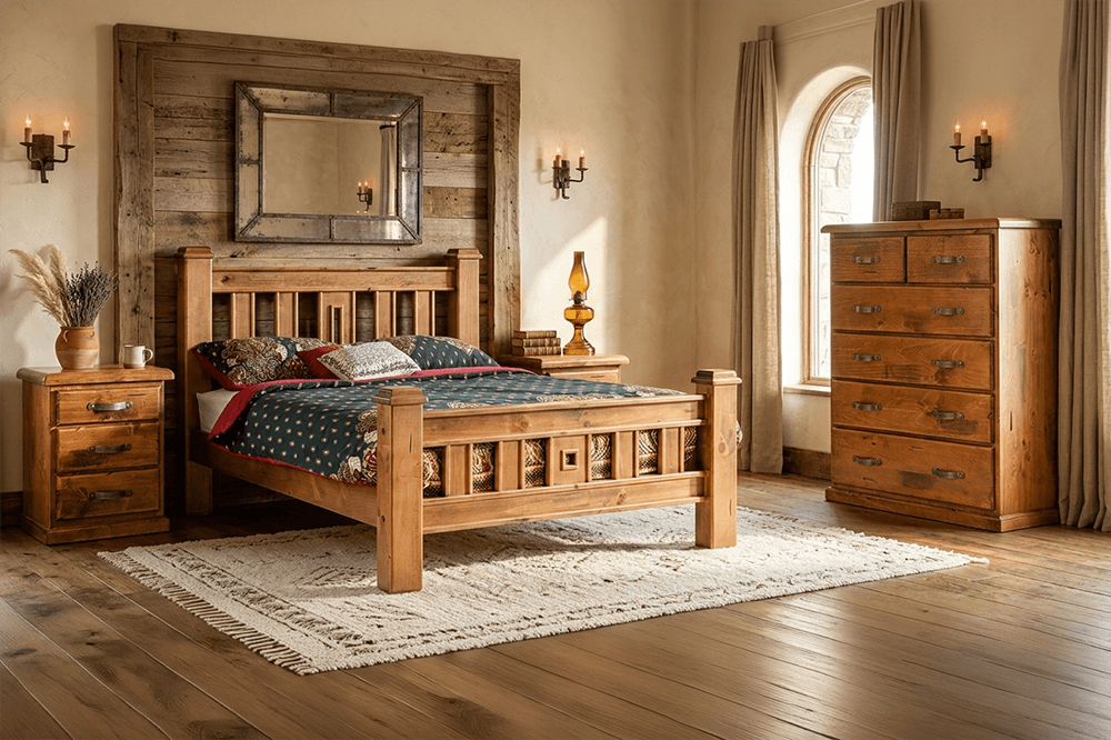 Ranger Pine 4 Piece Queen Bedroom Package