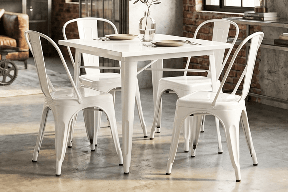 Aston Metal 5 Piece Dining Suite
