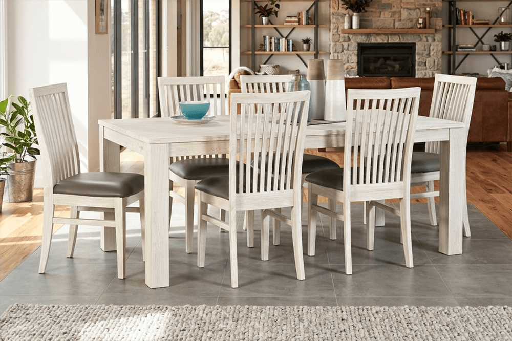 Newcastle Mountain Ash 7 Piece Rectangle Dining Suite