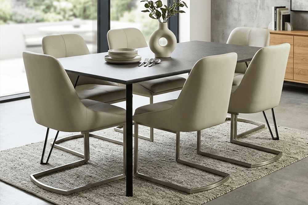 Onyx 7 Piece Dining Suite With Onyx Chairs