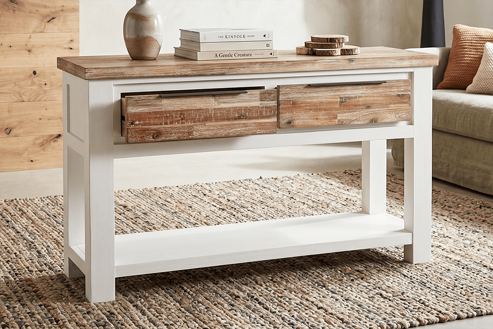 Bermuda Acacia 2 Drawer Hall Table