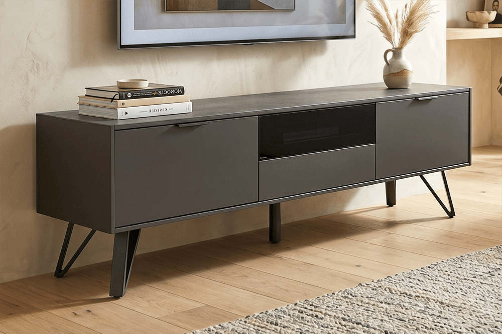 Onyx MDF/Metal TV/DVD Unit