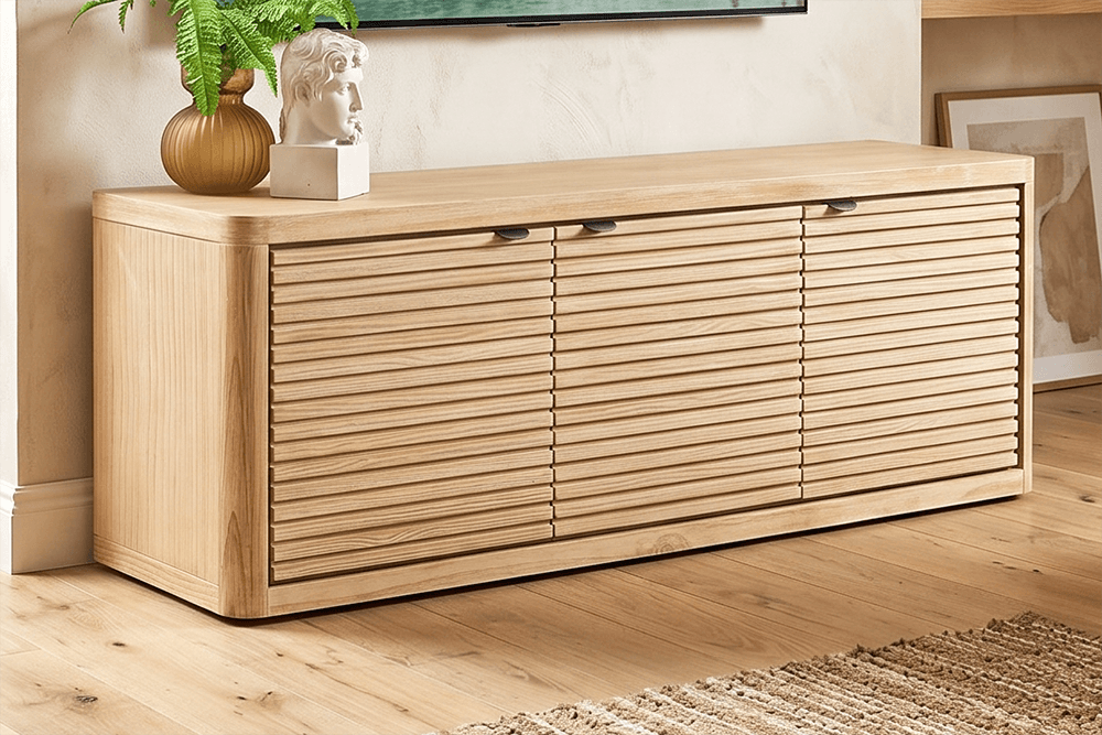 Orlando Pine/MDF 3 Door TV/DVD Unit