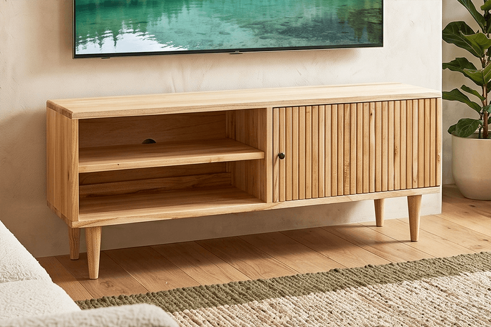 Spring White Cedar TV/DVD Unit