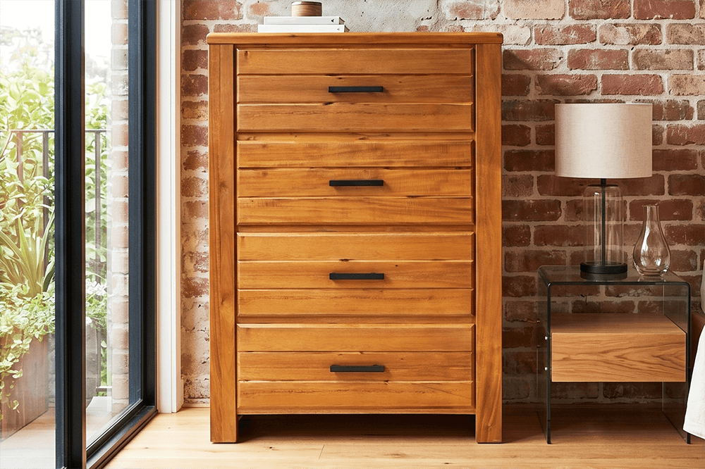 Cove Acacia 4 Drawer Chest