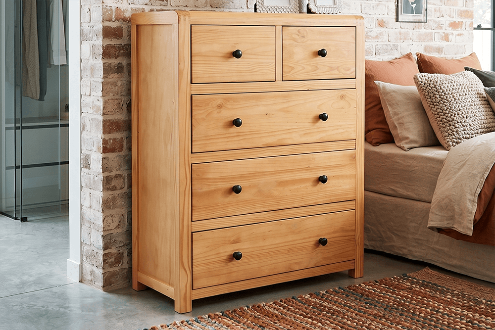 Meadow Pine/MDF 5 Drawer Chest