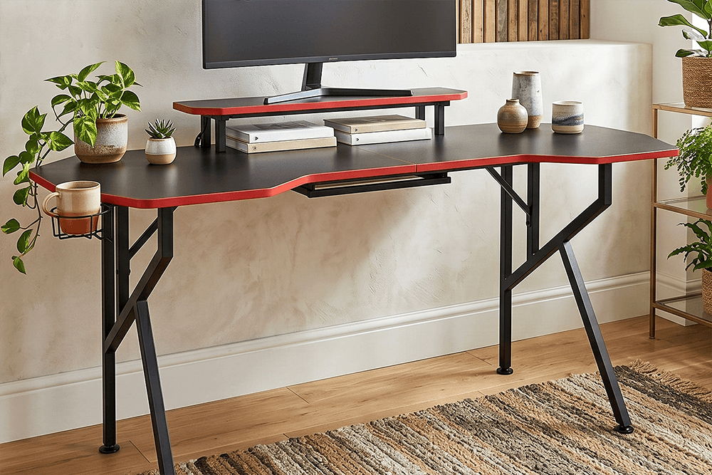 Axis Melamine/Powdercoated Gaming Desk