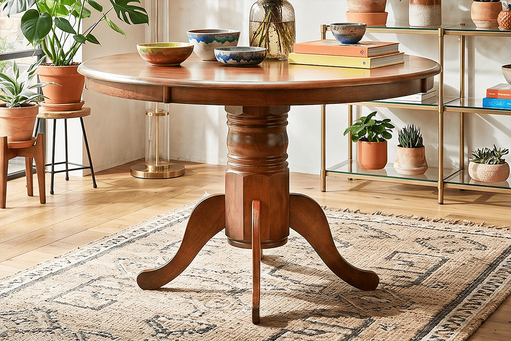 Roebuck Hardwood Round 1200 Dining Table