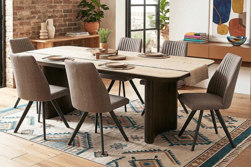 Peninsula 7 Piece 2100 Dining Suite With Manhattan Chairs