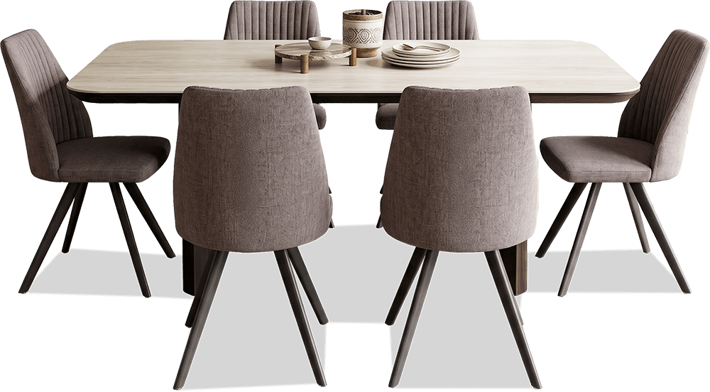 Peninsula 7 Piece 2100 Dining Suite With Manhattan Chairs