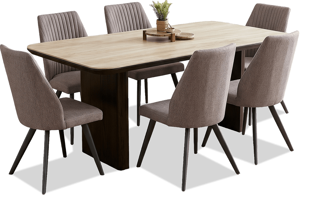 Peninsula 7 Piece 2100 Dining Suite With Manhattan Chairs