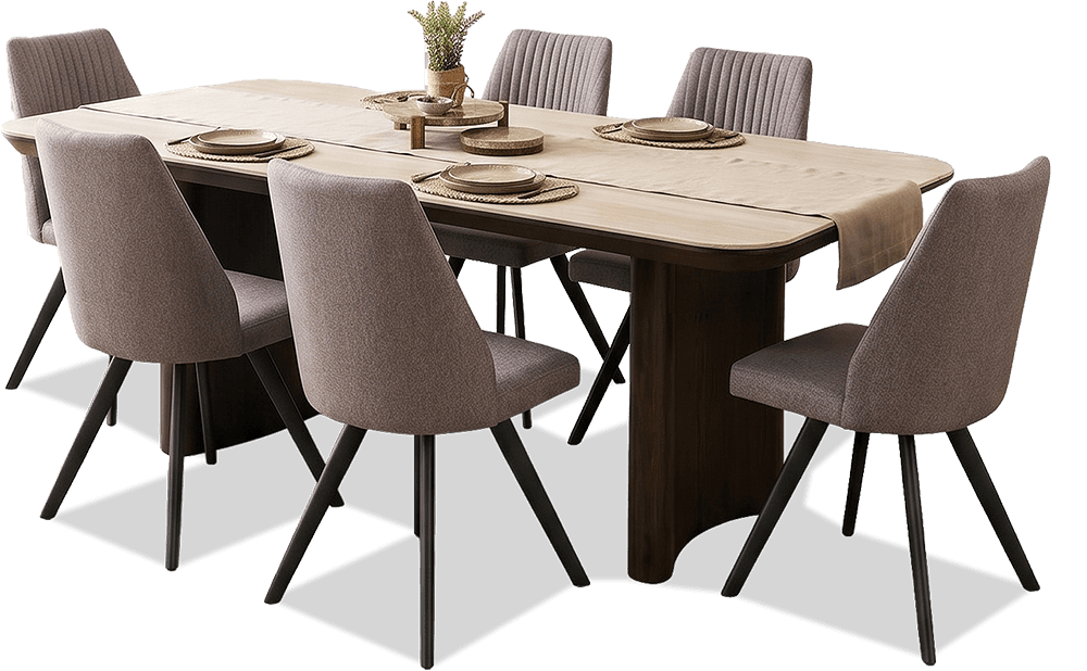 Peninsula 7 Piece 2100 Dining Suite With Manhattan Chairs