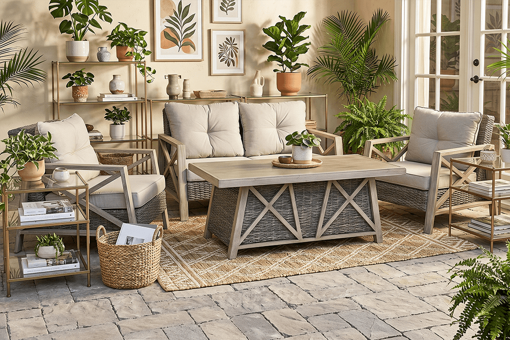 Boulevard 4 Piece Double Package Lounge With Coffee Table