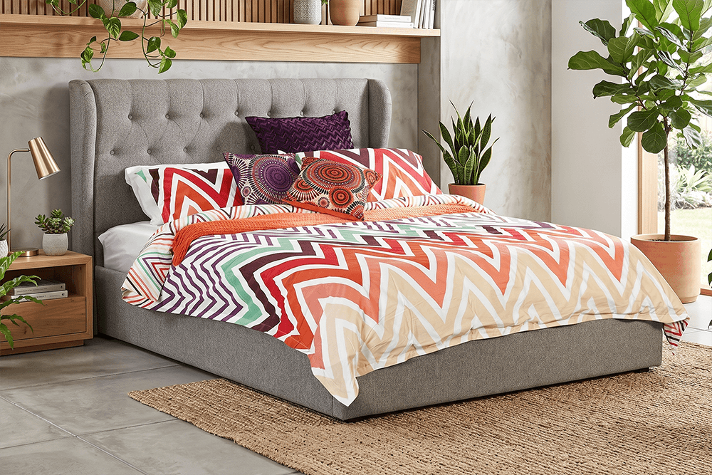 Elise Miss Fabric Queen Storage Lift-Up Bed