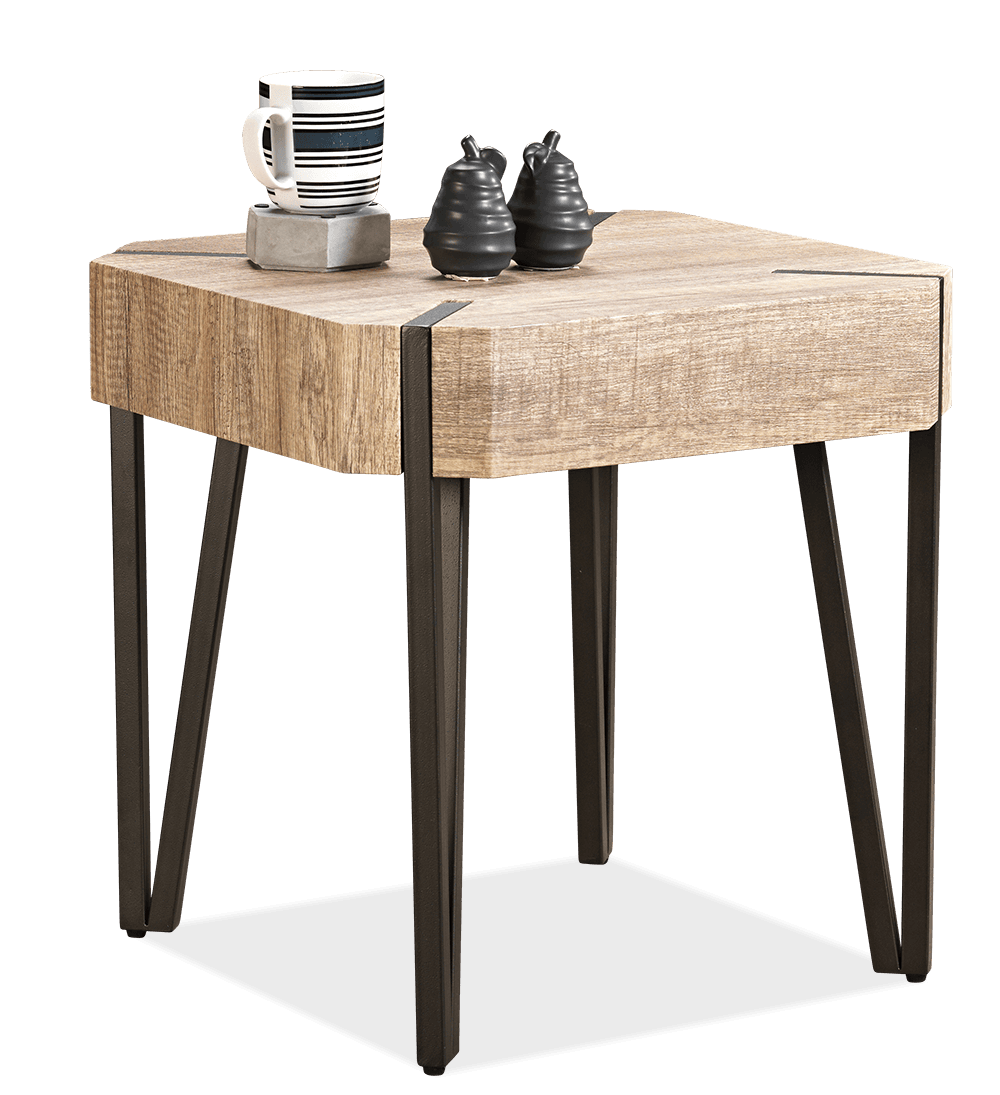 Longreach MDF/Metal Square Lamp Table