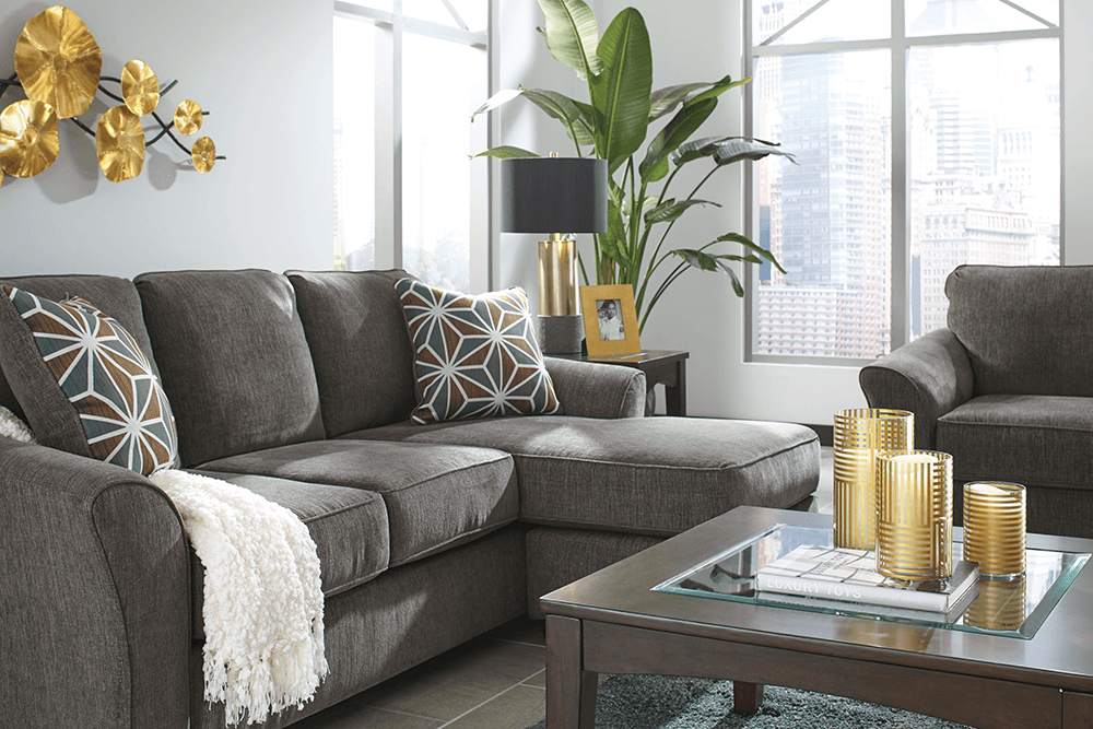 Brise Chenille 3 Seater Sofa With Chaise