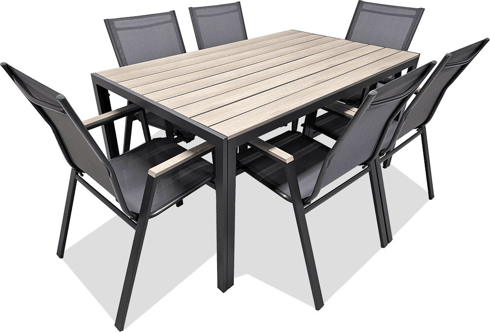 Oakville Steel/Polywood 7 Piece Dining Suite