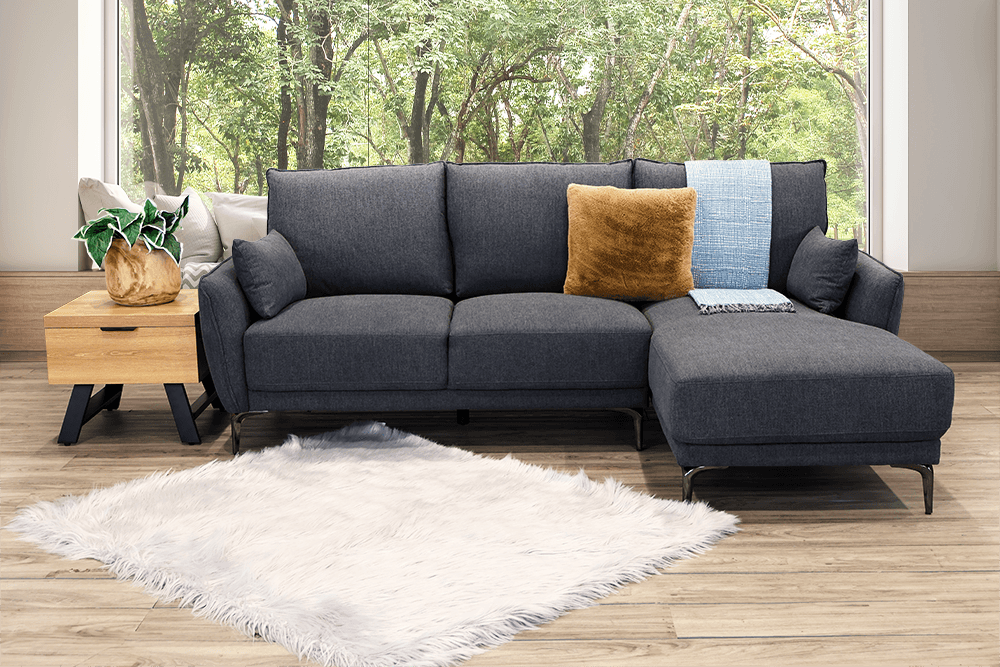 Otto Fabric 3 Seater Sofa With Right Hand Chaise