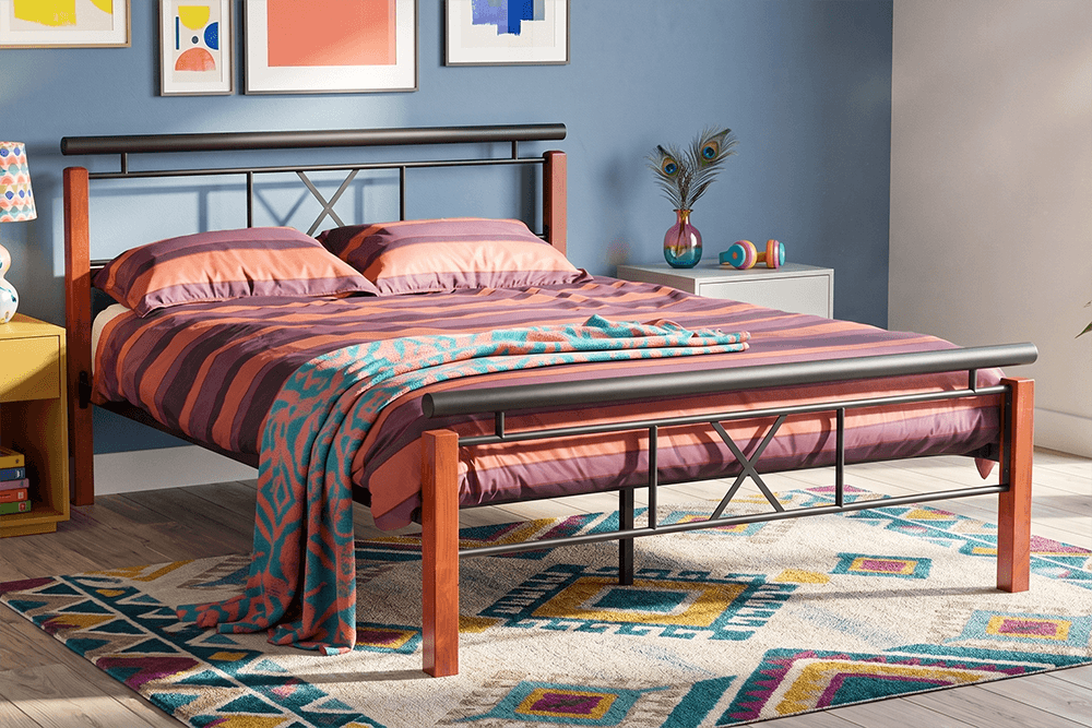 Atlanta H/Wood Metal Queen Bed