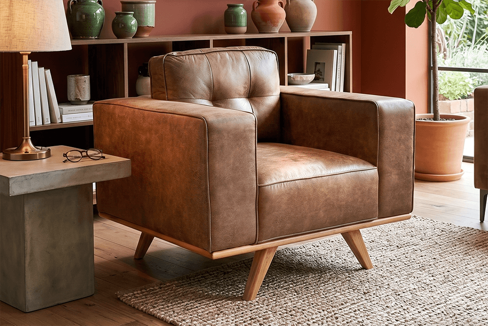 Skylar Nubuck 1 Seater Sofa