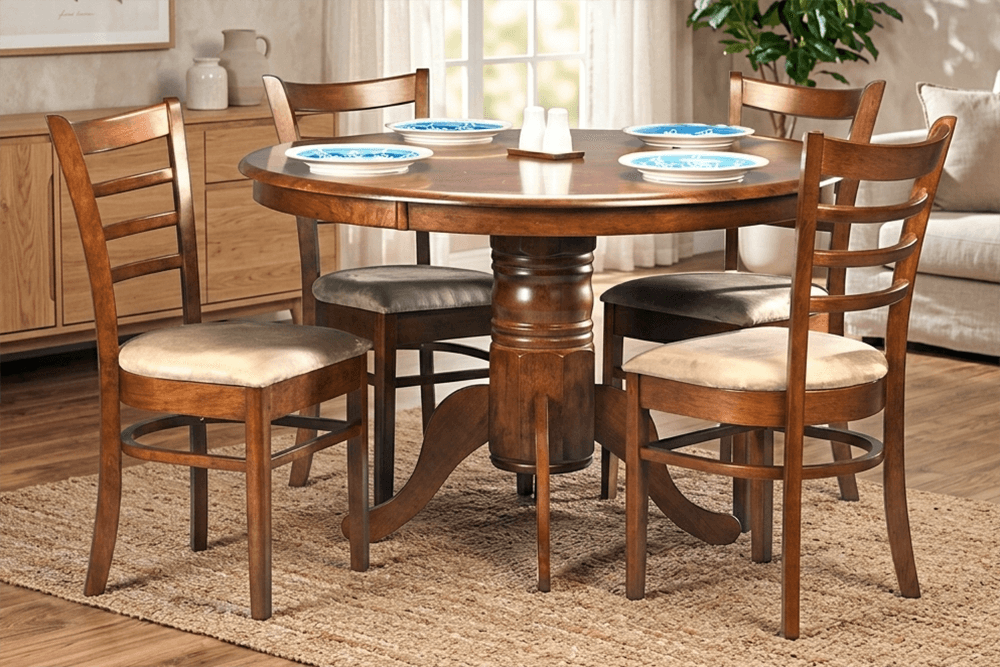 Roebuck Hardwood Round Dining Suite