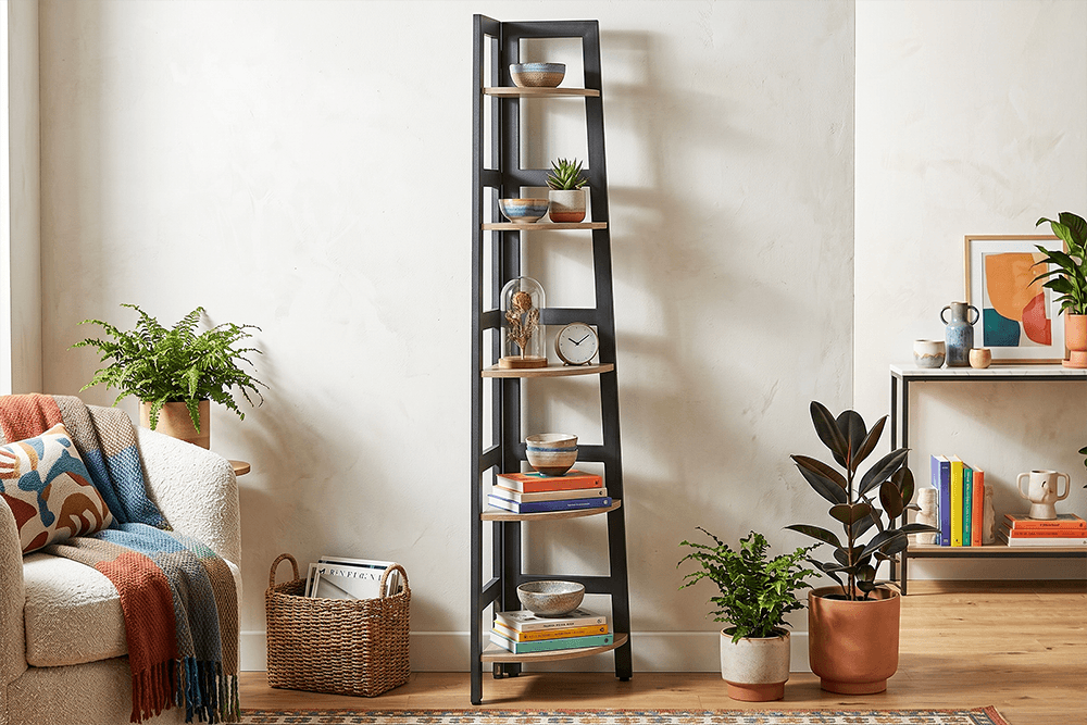 Jayda Melamine Corner Bookcase
