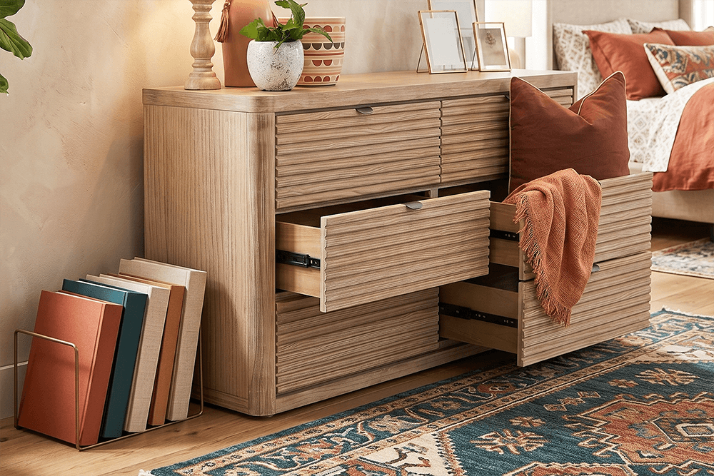 Orlando Pine/MDF 6 Drawer Dresser
