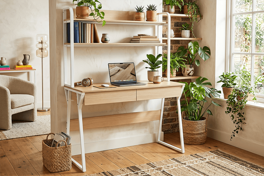 Kyra Melamine/Powdercoated Computer Desk