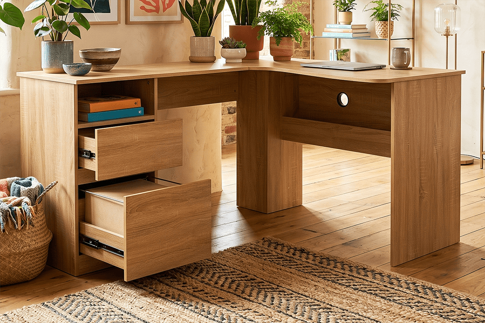Alfie Melamine Corner Desk
