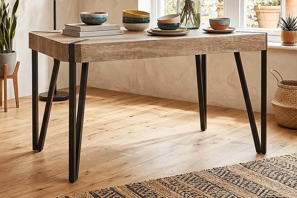 Longreach MDF/Metal Rectangle Dining Table