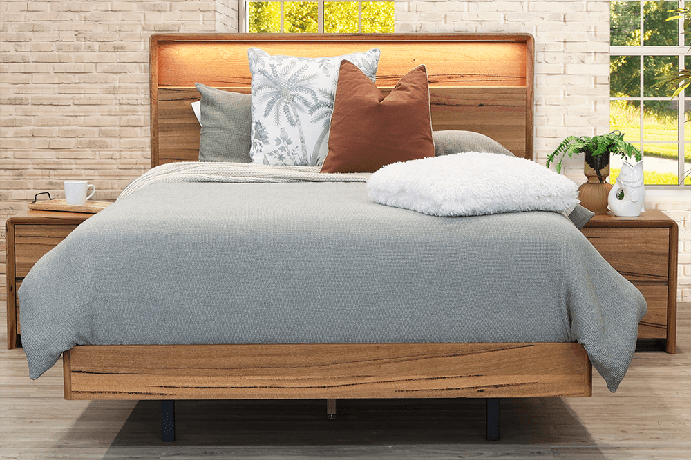 Eagle Bay Queen Bed With LED Bookshelf